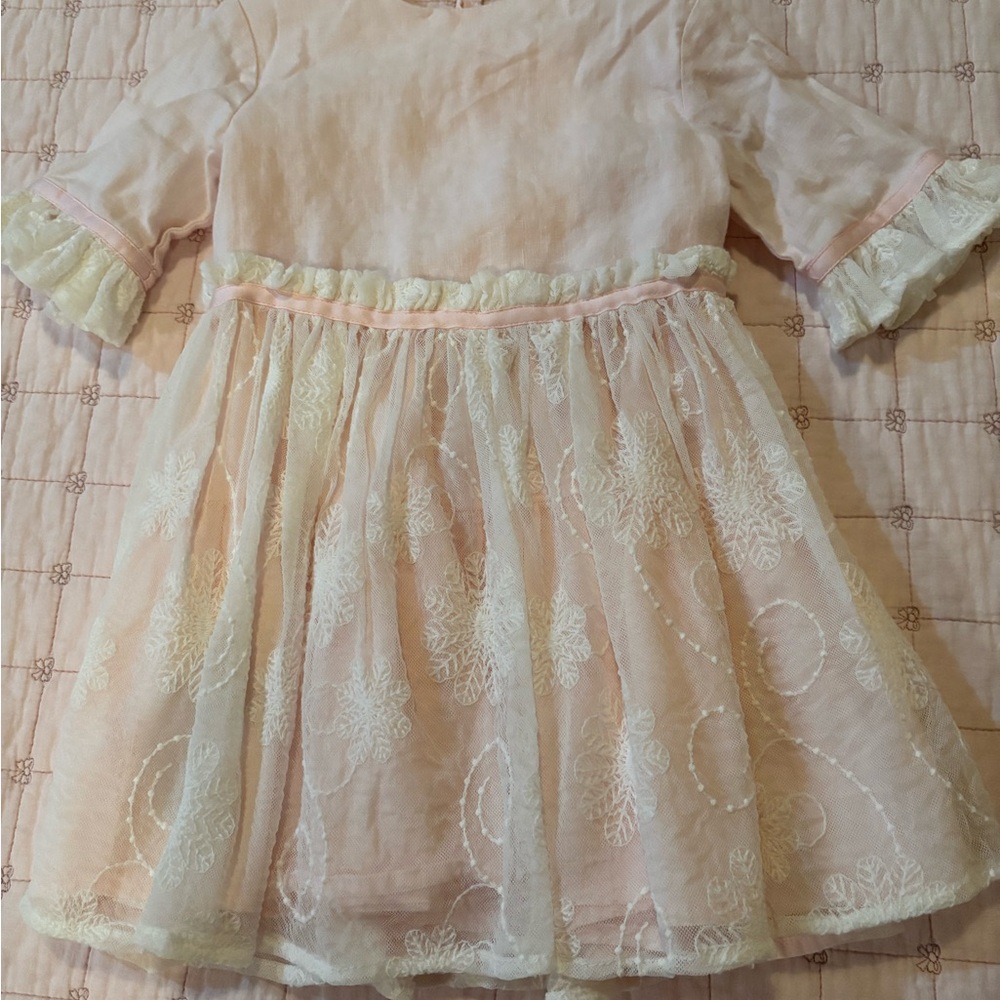 Elegant Pink Lace Kids Formal Dress